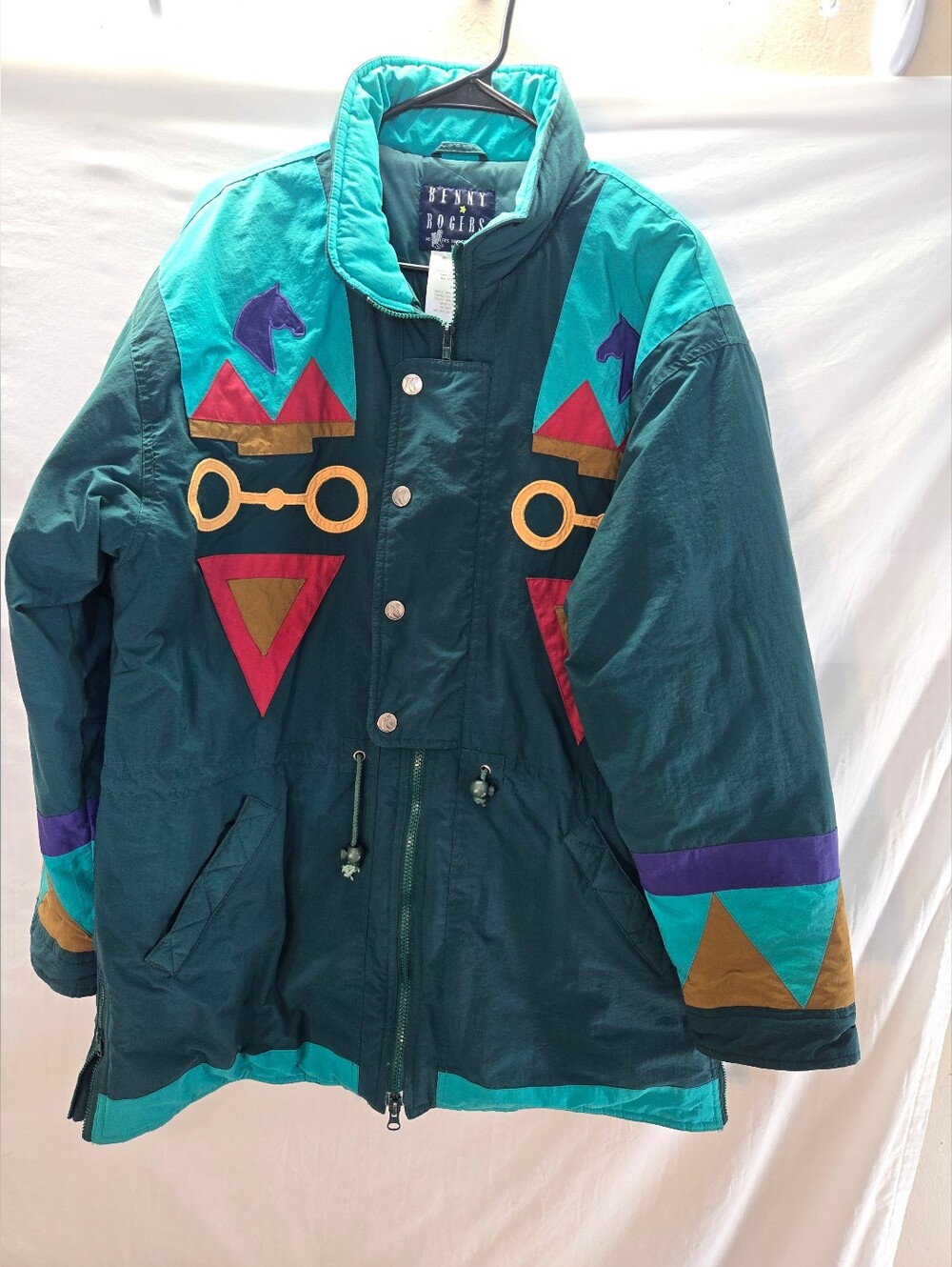 Vintage Kenny Rogers Men's Size XL Colorblock Jacket Coat